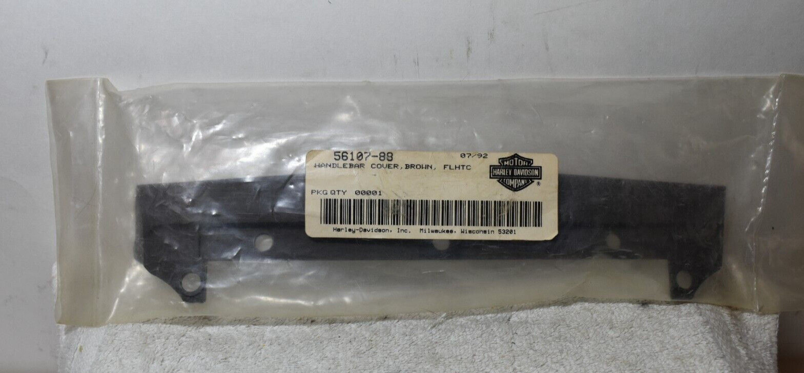Harley Davidson FLHTC Handlebar Cover. Brown NOS/OEM P/N 56107-88 H1