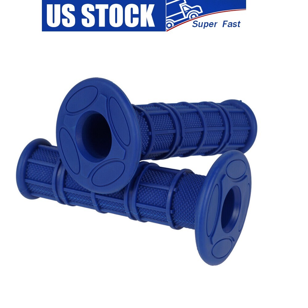 22mm 25mm 1″ Hand Grips Blue Handle Bars For Harley Yamaha Vmax 1200 1700 WR200