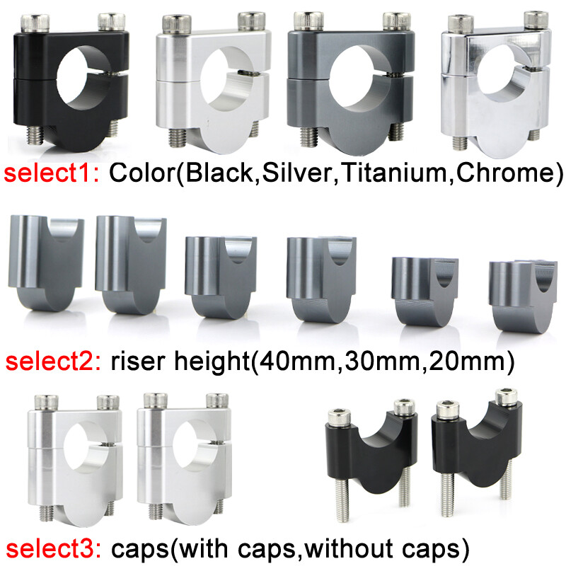 22mm 7/8″ 28mm 1 1/8″ Handle Riser Clamps Fit For Honda Suzuki Yamaha Kawasaki