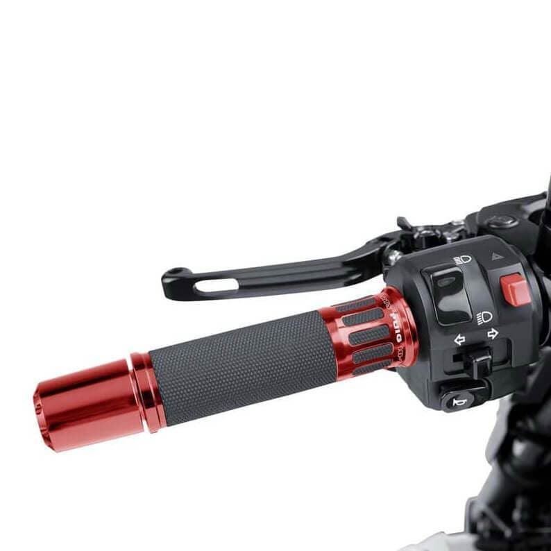 Puig Red Racing Grips 123mm Length for 22mm Handlebars Universal