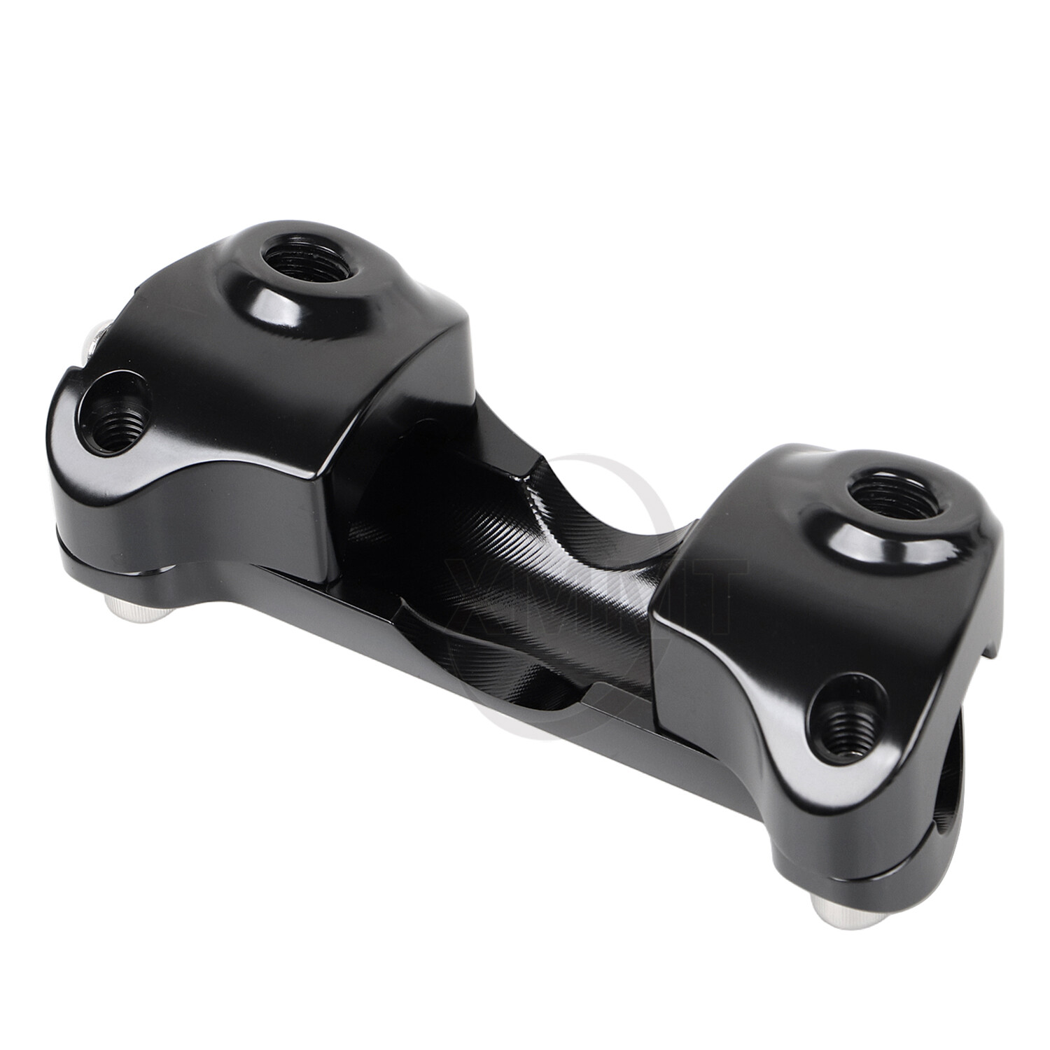 Black 1″ Handlebar Risers Top Clamp For Harley Touring Road King Street Glide