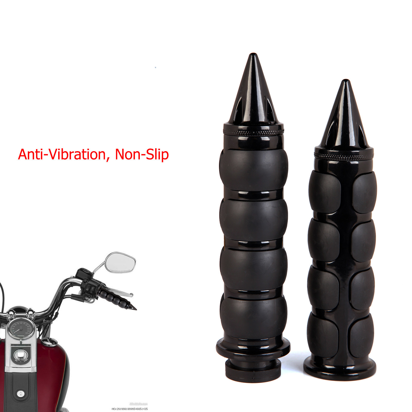 2pcs 1″ Motorcycle Handlebar Hand Grips Black For Harley Davidson Sportster 883