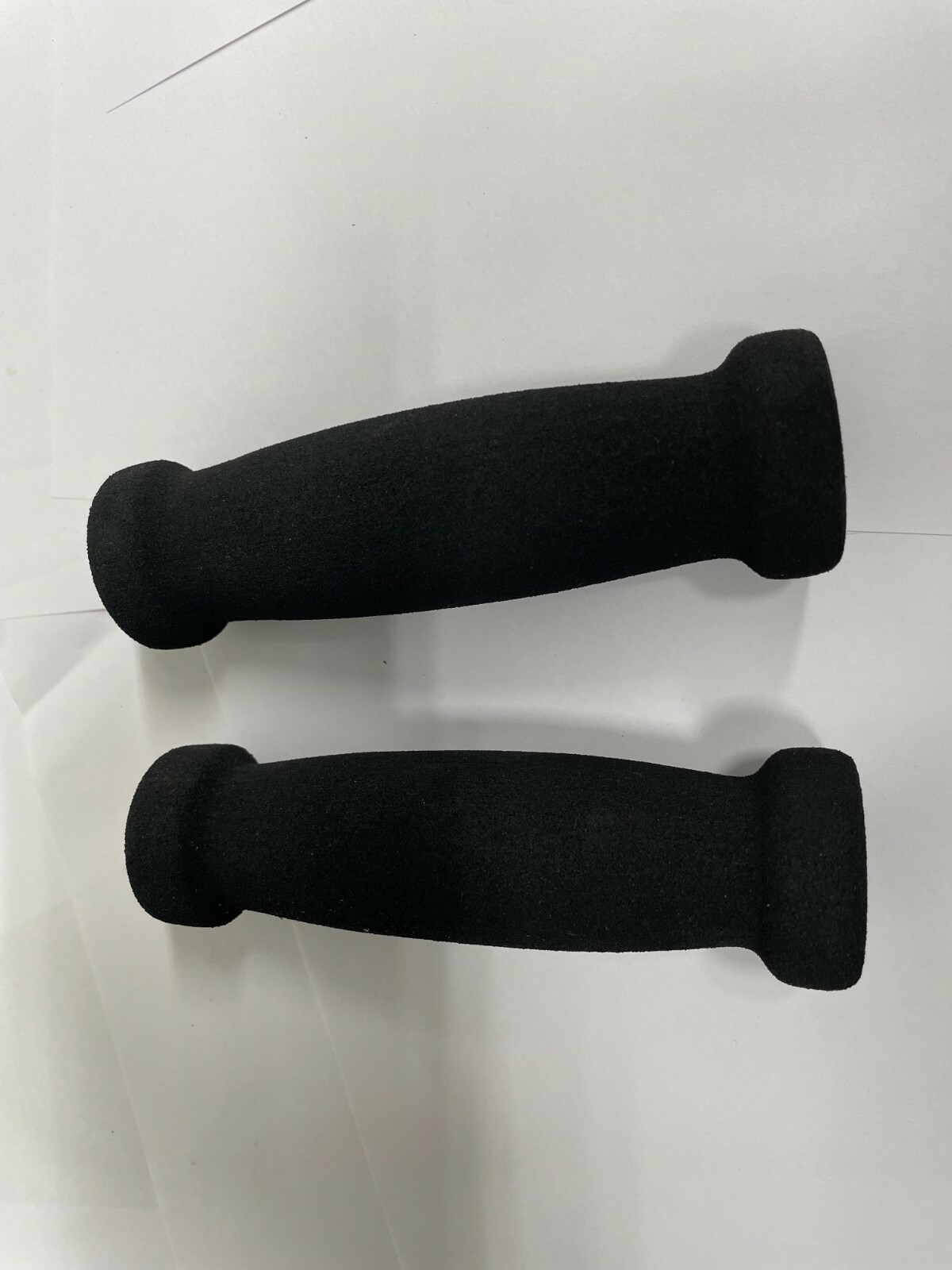 Kawasaki black foam rubber open end THIN comfort street bike Grips 7/8″