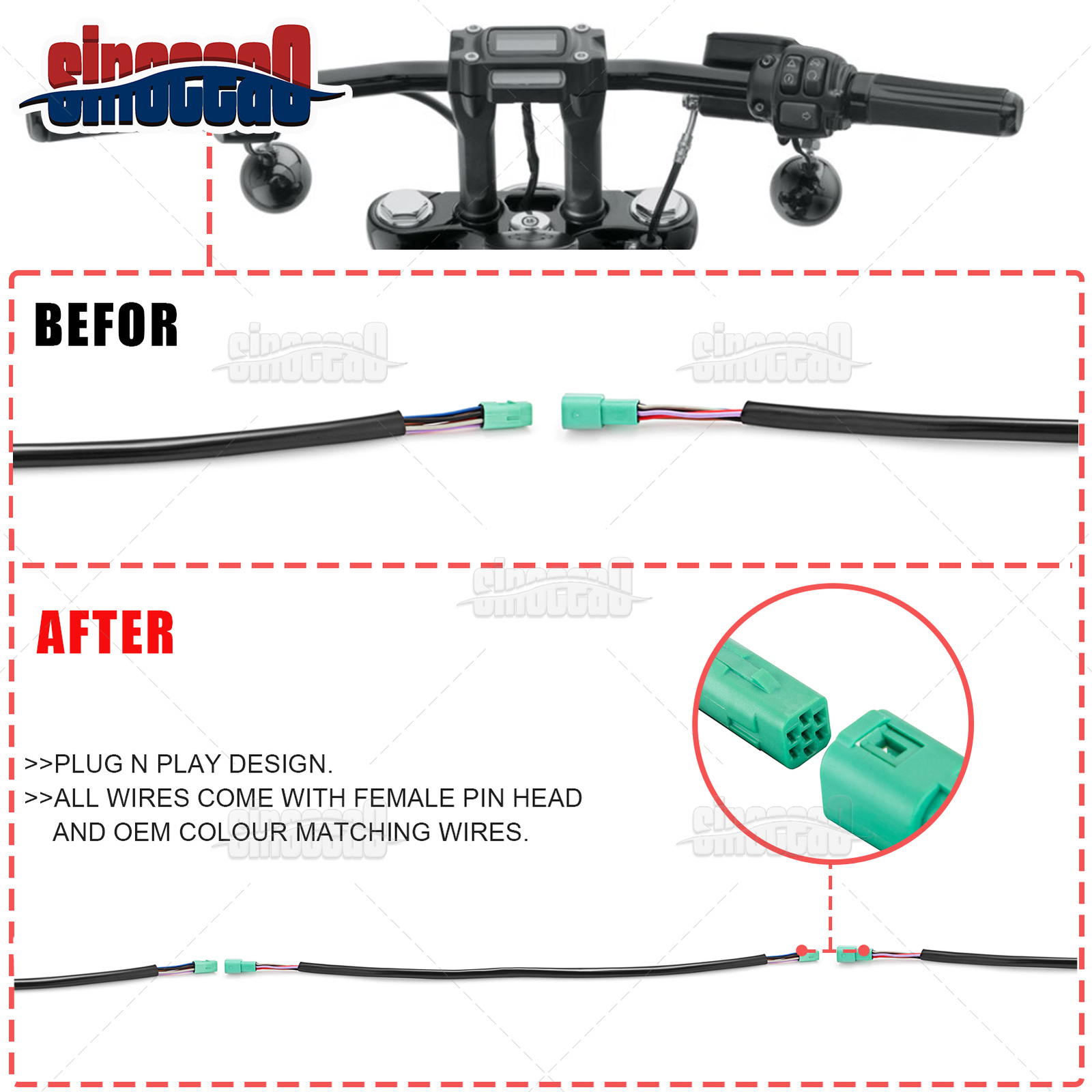 8/10/12/14/16/18″ TBW Handlebar Throttle By Wire Extension For Harley Touring