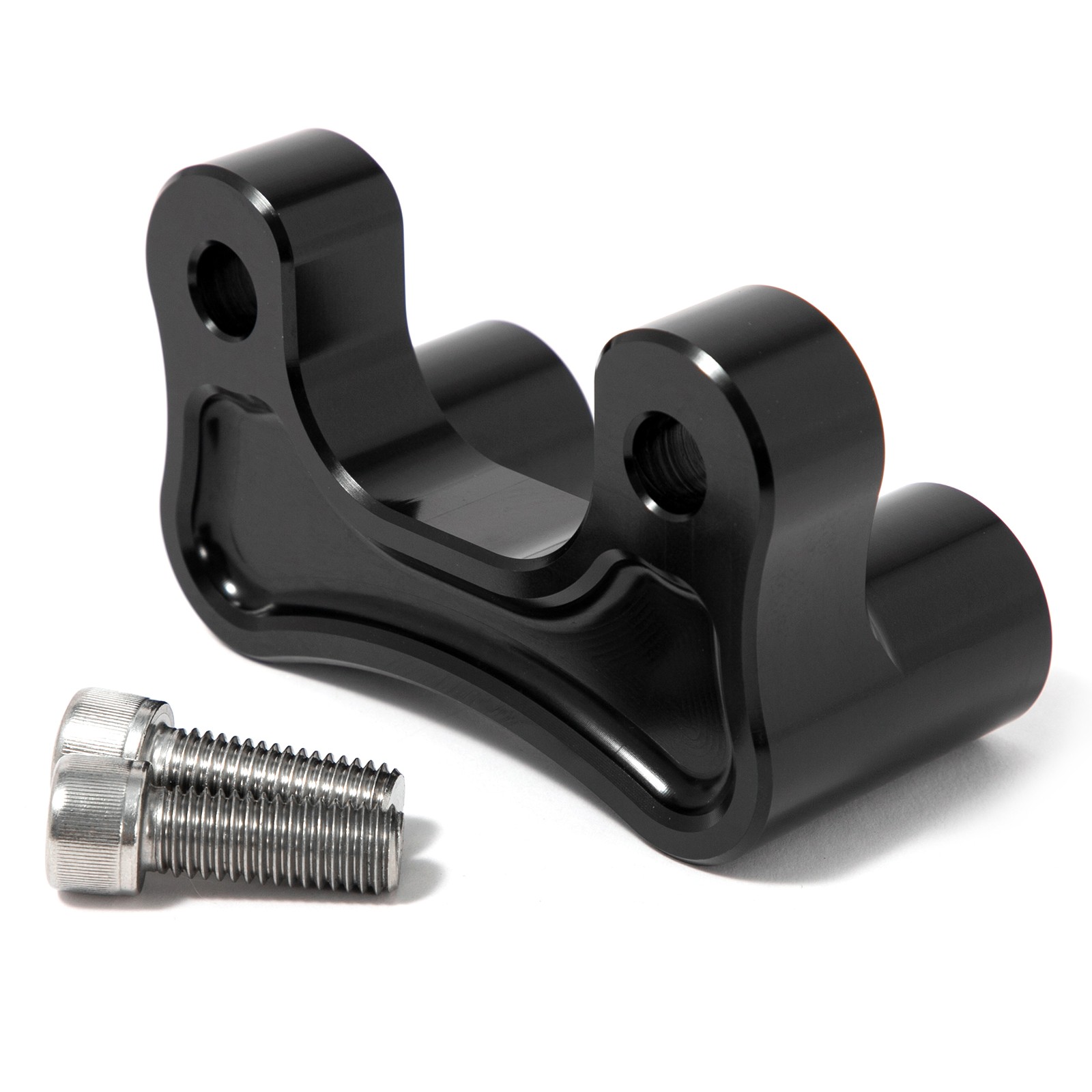 Anodized Black Handlebar Riser Clamp Adapter for Harley Touring Dyna Softail