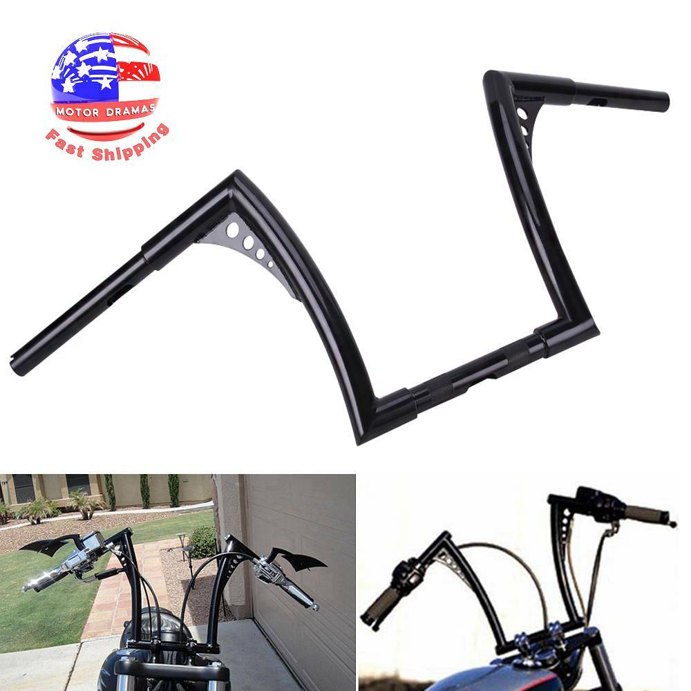 12″ Inch Handlebar Rise Ape Hangers For Harley Sportster XL 883 1200 FLST FXST
