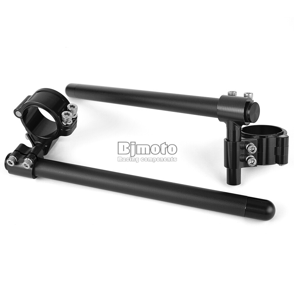 45mm CNC Adjustable Motorcycle 7/8” Clip-Ons On Fork Tube Rised Handle Bar