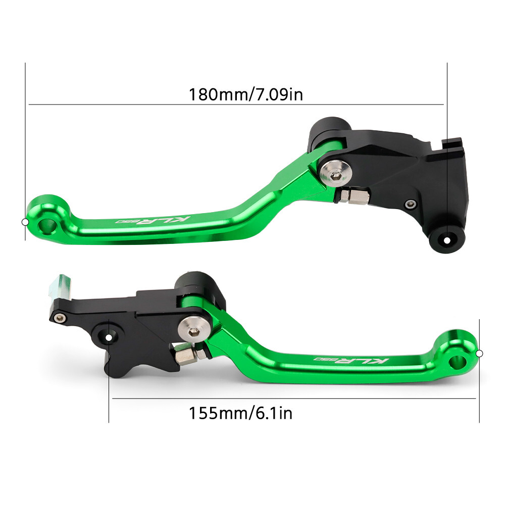 Anodized Pivot Brake Clutch Levers For KAWASAKI KLR 650 KLR650 2008-2024 Black