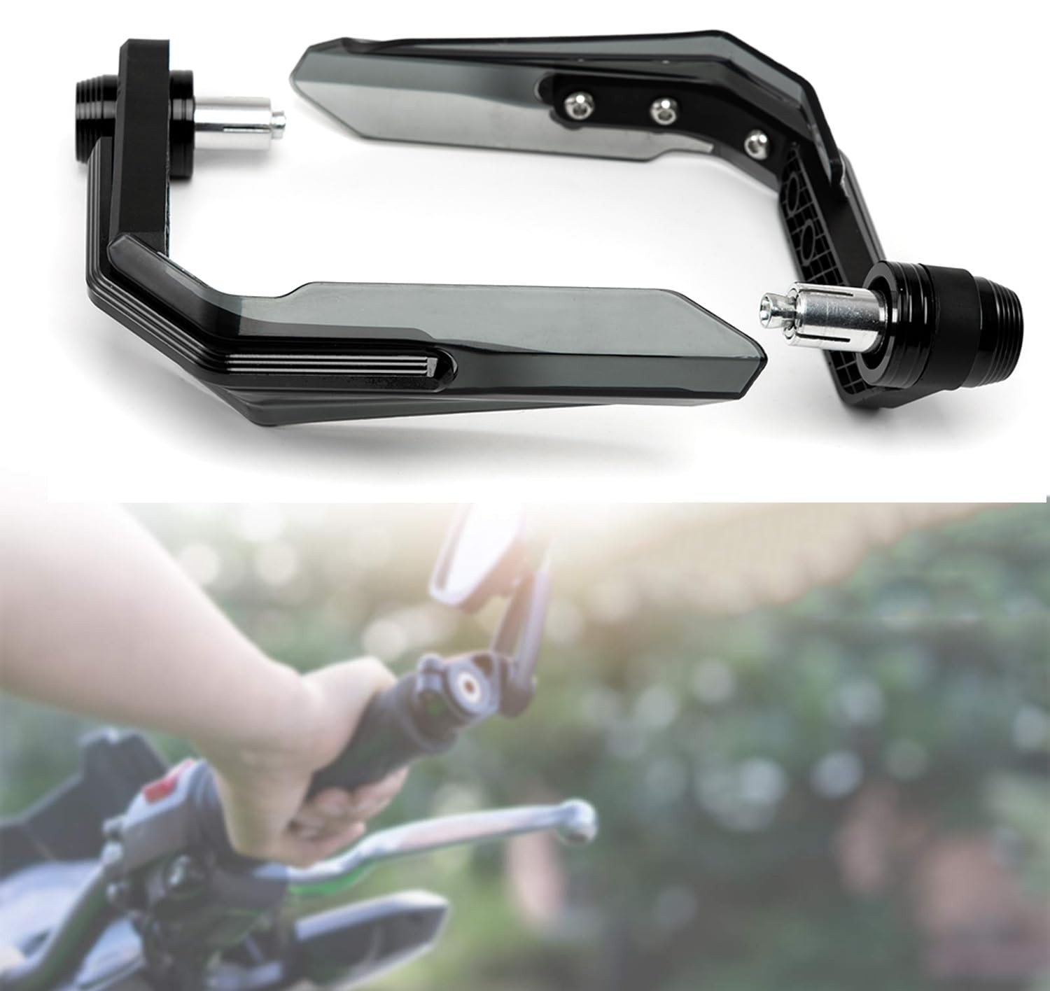 7/8″ 22mm Handlebar Aluminum Handguards Plastic Hand Protectors ATV Black