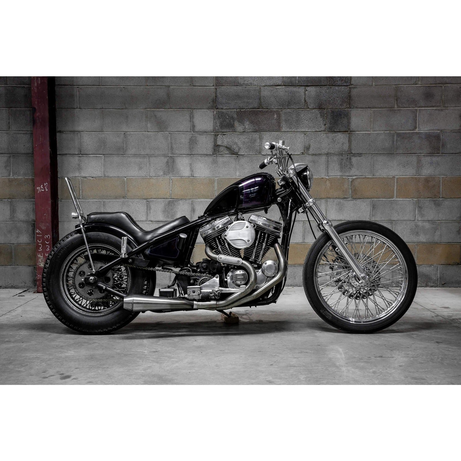 Chrome 1″ Z Bar Handlebars 6″ Rise chopper harley sportster shovelhead ironhead