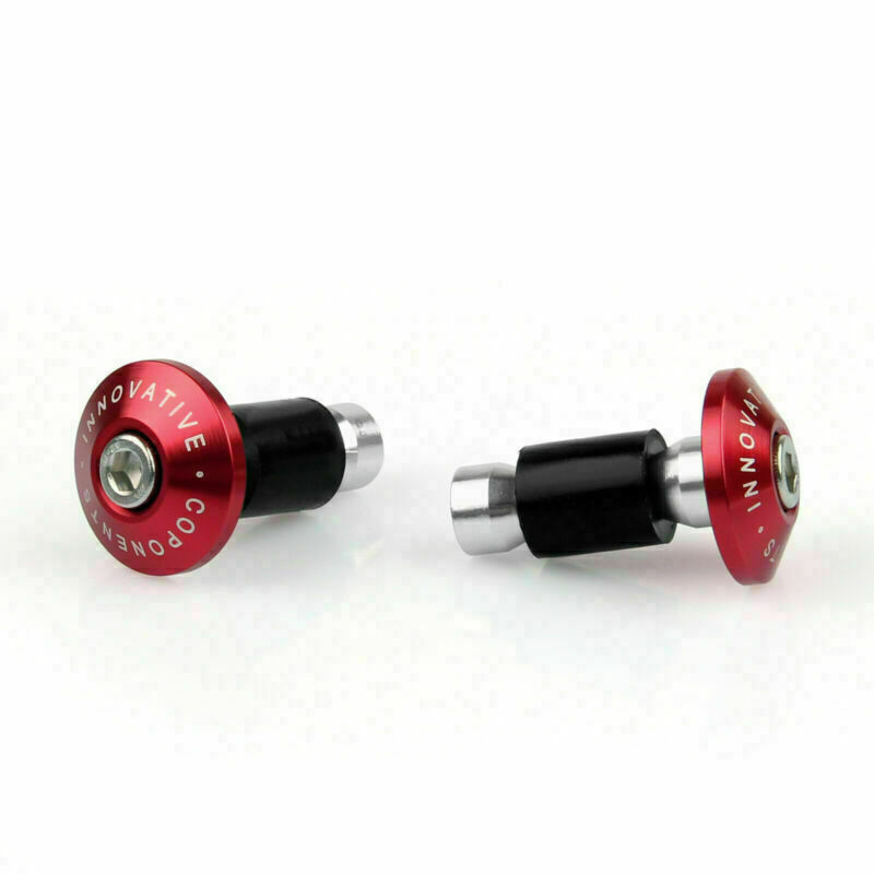 Universal Motorcycle Street Bike 7/8″ Handlebar Grips Bar End Plugs Red
