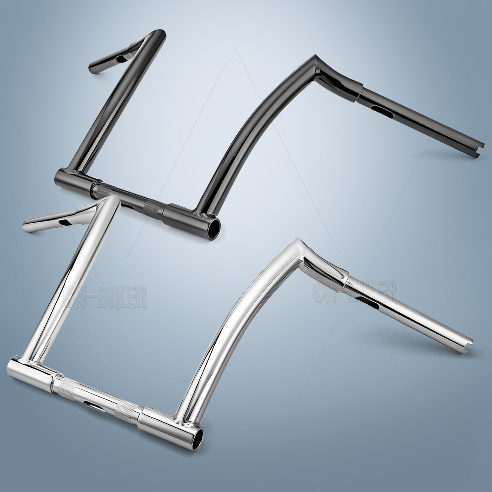 10″ 12″ 14″ 16″ Meathook Ape Hanger Bars Chizeled Handlebars For Harley Models