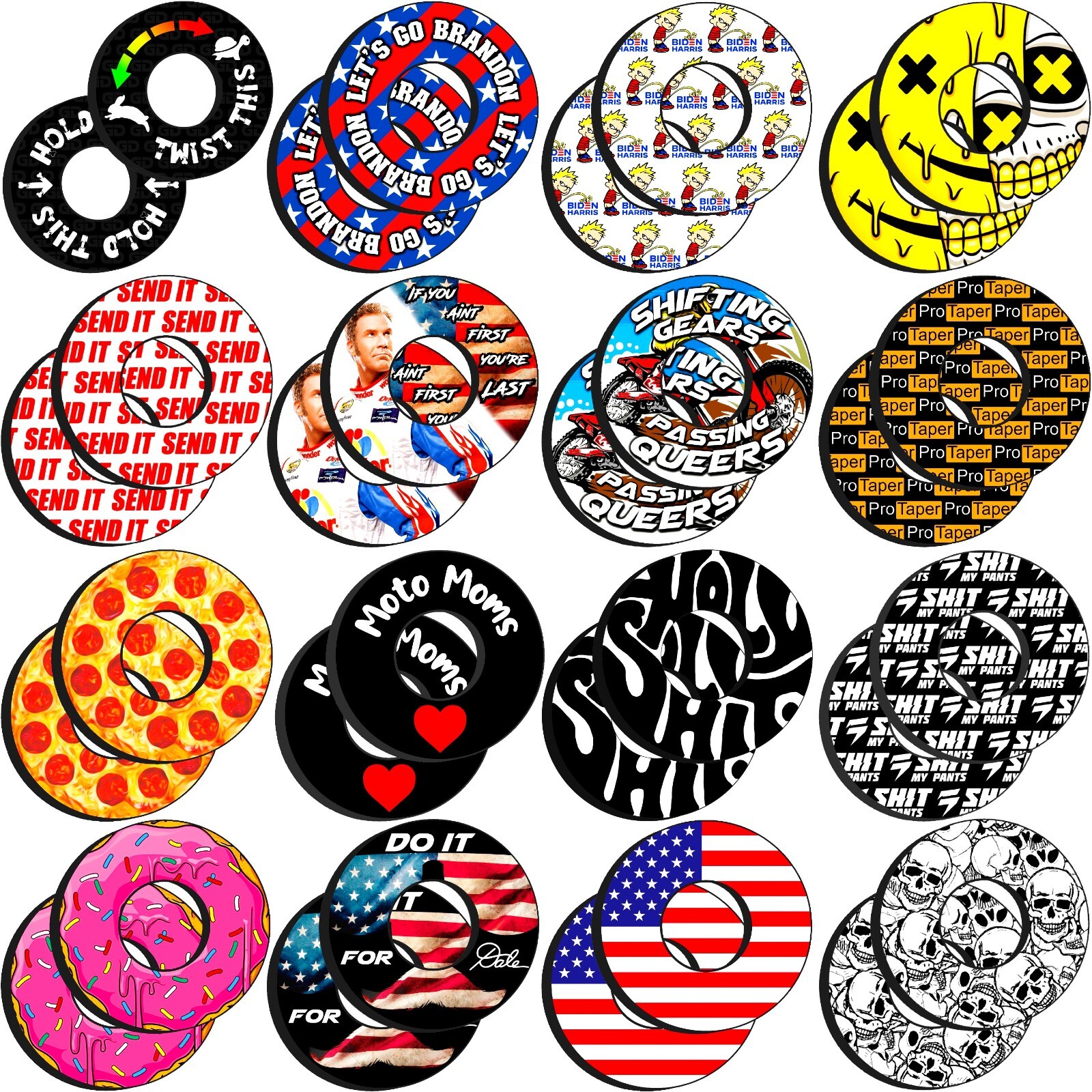 OFFICIAL GripDonuts.com Premium MX Grip Donuts for Dirt Bike Motorcycle BMX