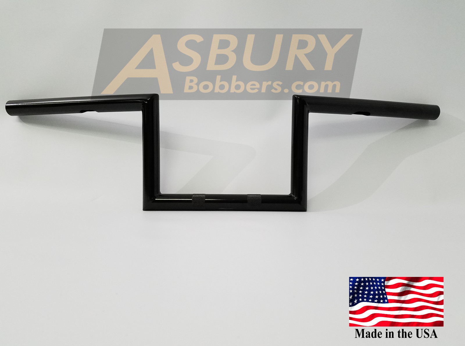 1″ Z Bars, Gloss Black Wide Lane Spliters 6″ rise Handlebars