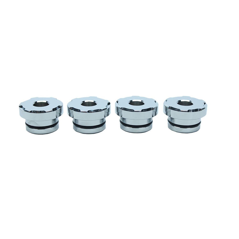 Aluminium 4PCS Chrome Handlebar Riser Bushings For Harley 97-03 XL 86-17 Softail
