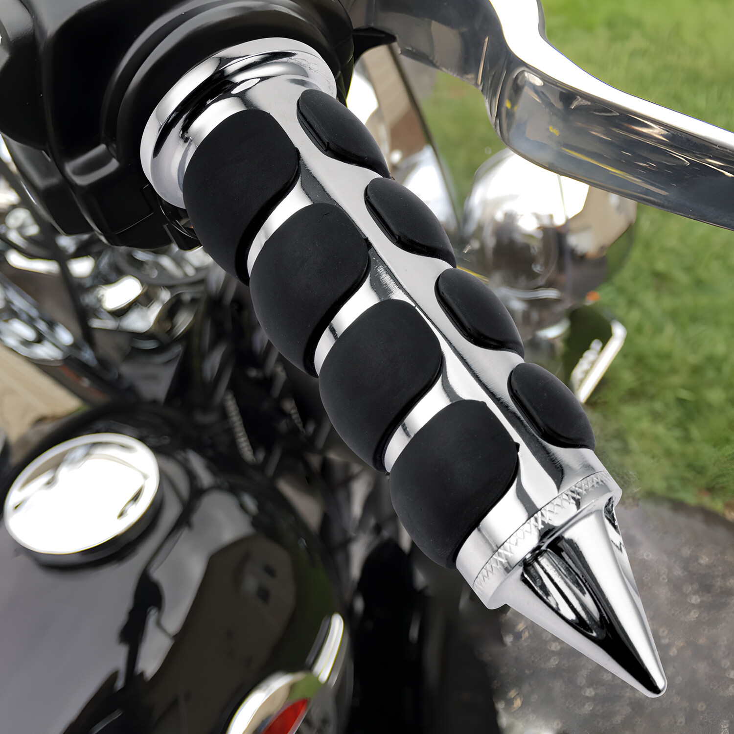 1″ Inch Motorcycle Handle Bar Hand Grips For Harley Touring XL 1200 Dyna Suzuki