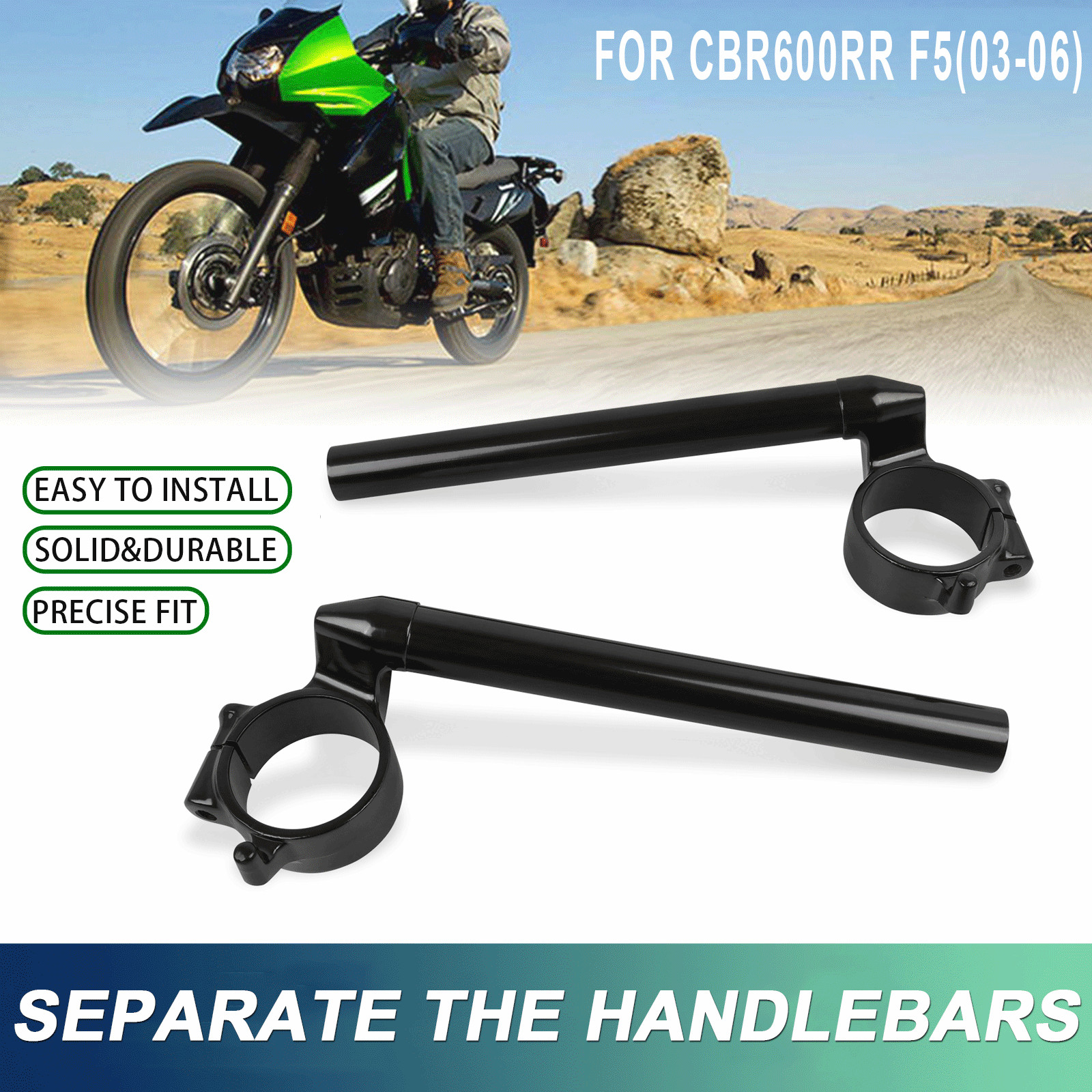 Left & Right Clip-on Handlebars For Honda CBR600RR CBR 600RR F5 2003-2006 2004