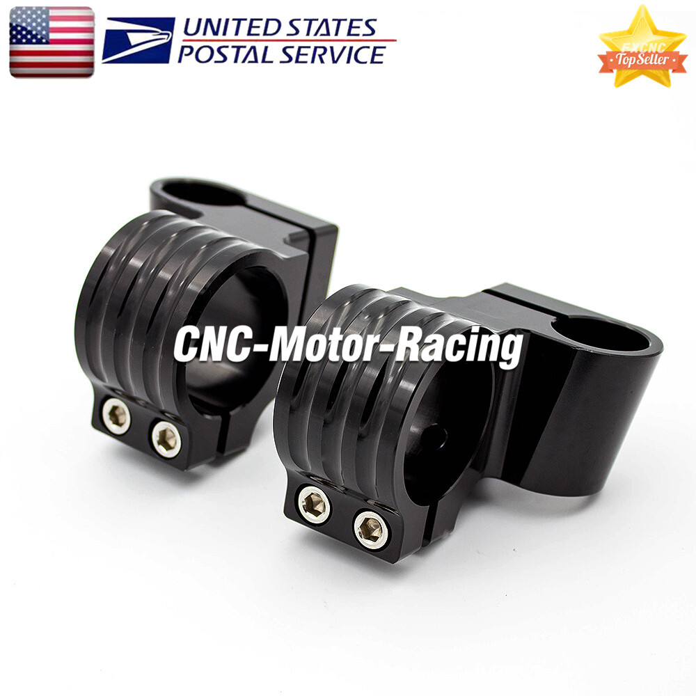 54mm Rised 1inch Fork Clip Ons Handlebars Heads Mount Clamps CNC 10 Degrees USA