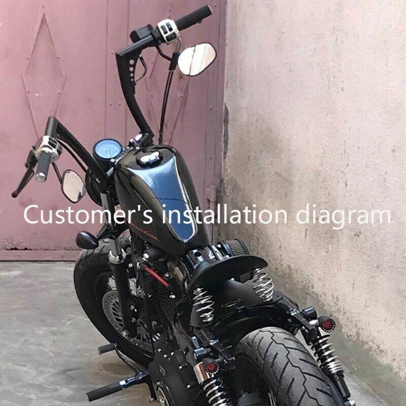 For Harley Softail Dyna Sportster XL 10″ 12″ 14″ 16″ Rise Ape Hanger Handlebar