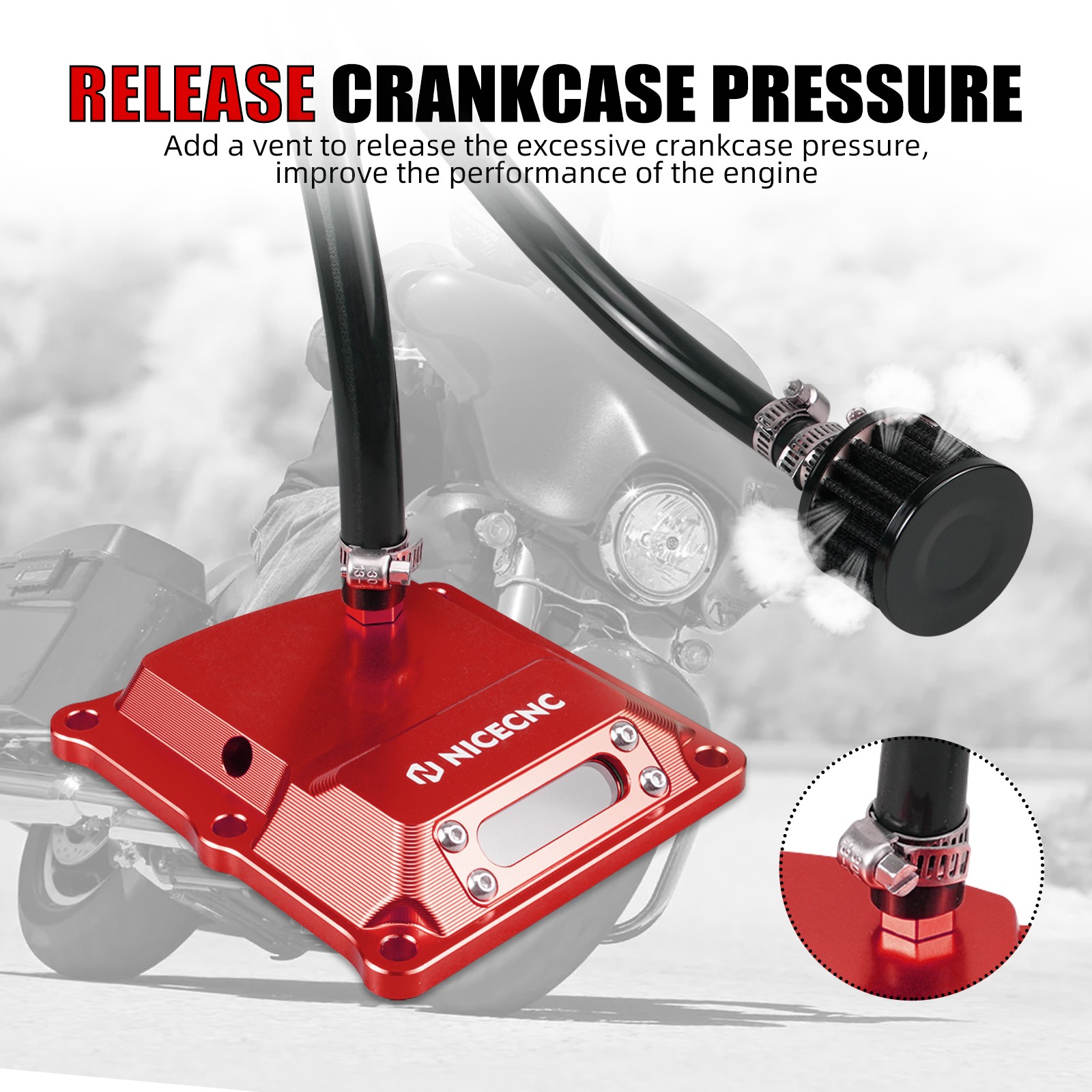 NICECNC Vented Transmission Top Cover For Harley Street Bob FXBB 107 FXBBS 114