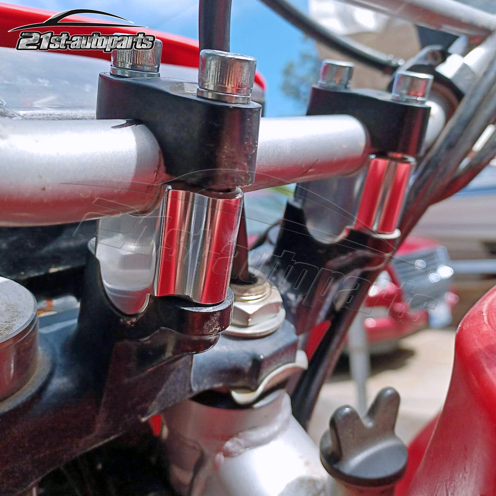 CNC Chrome Handlebar 7/8” 30mm Riser Kit Fit Universal Motorcycle ATV Dirt Bike