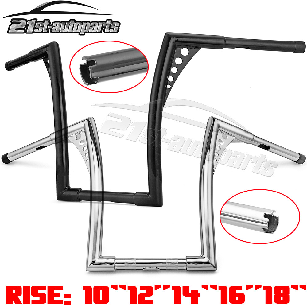 10″ 12″ 14″ 16″ Rise Ape Hangers Handlebars For Harley Softail Dyna Sportster XL