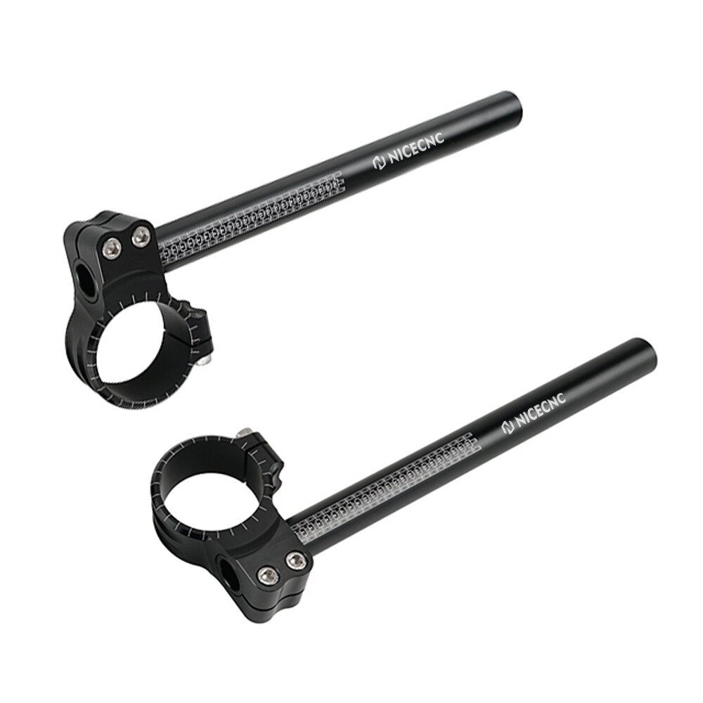 7 Degree Clip-on Handlebars Universal Fit 50mm Fork Tube For Honda Suzuki Ducati