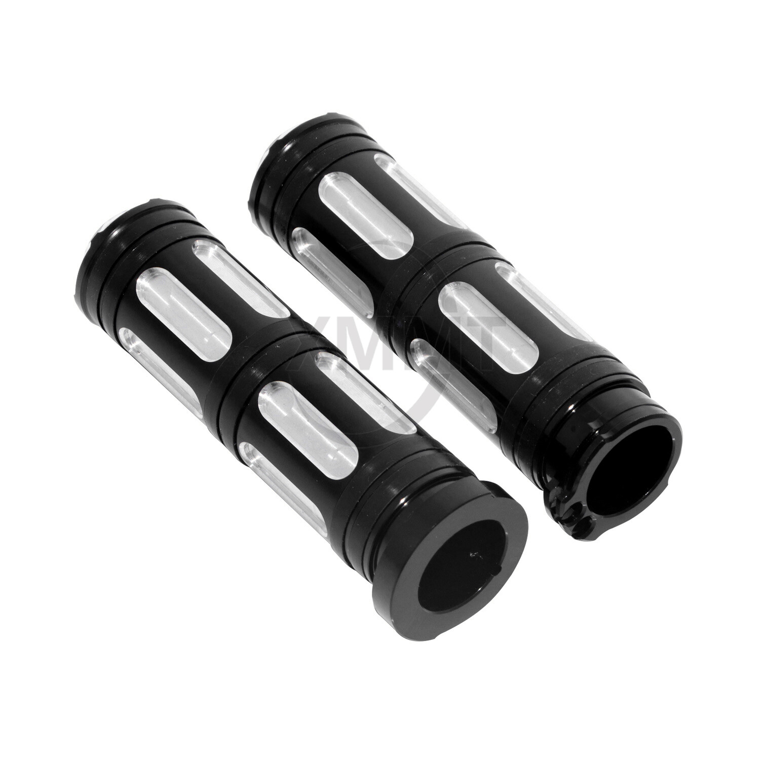 CNC Billet Aluminum Black 1″ Handlebar Grips Fit For Harley Electra Street Glide