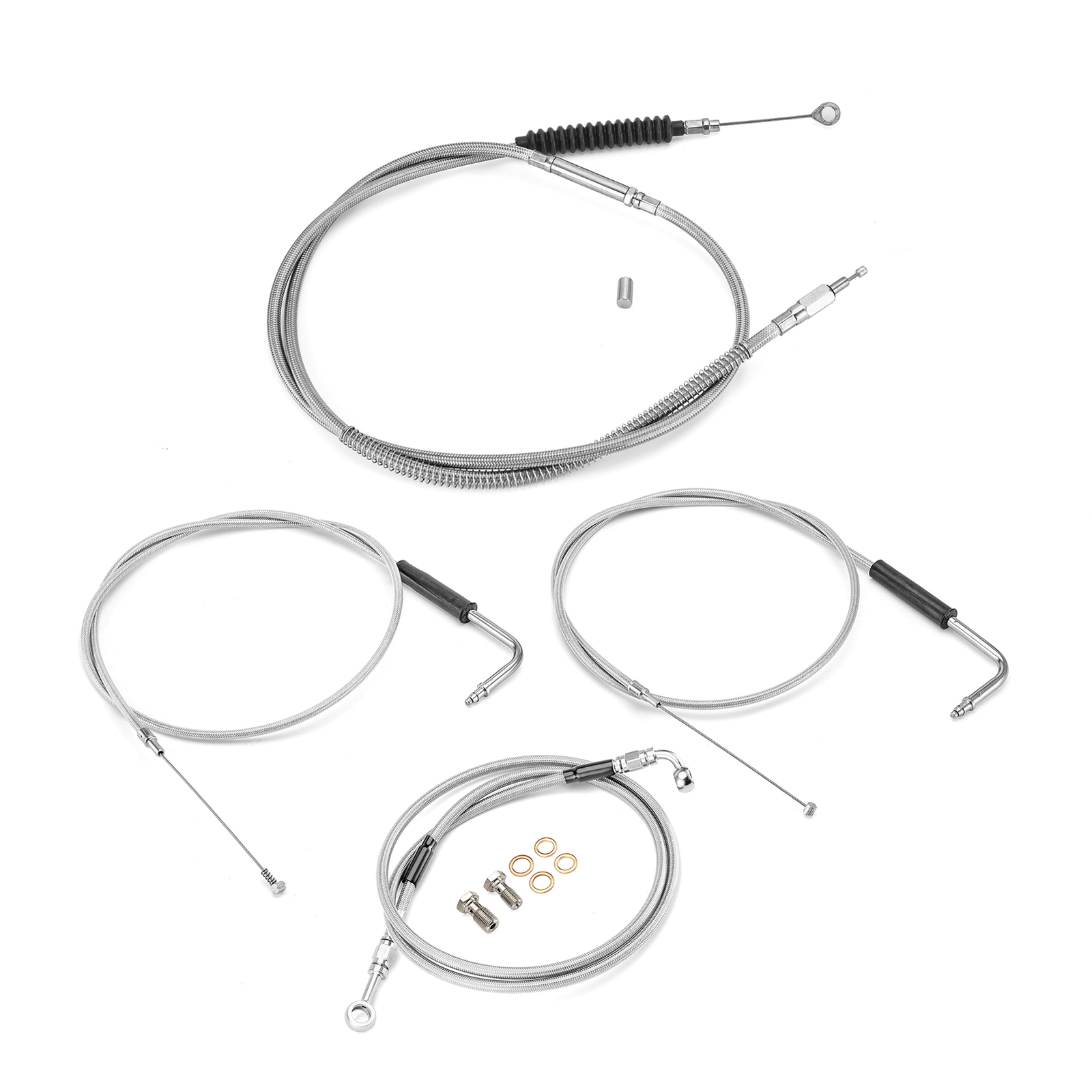 14″ Gangster Ape Hanger Handlebar Kit For Harley FLSTC Heritage Softail Non-ABS