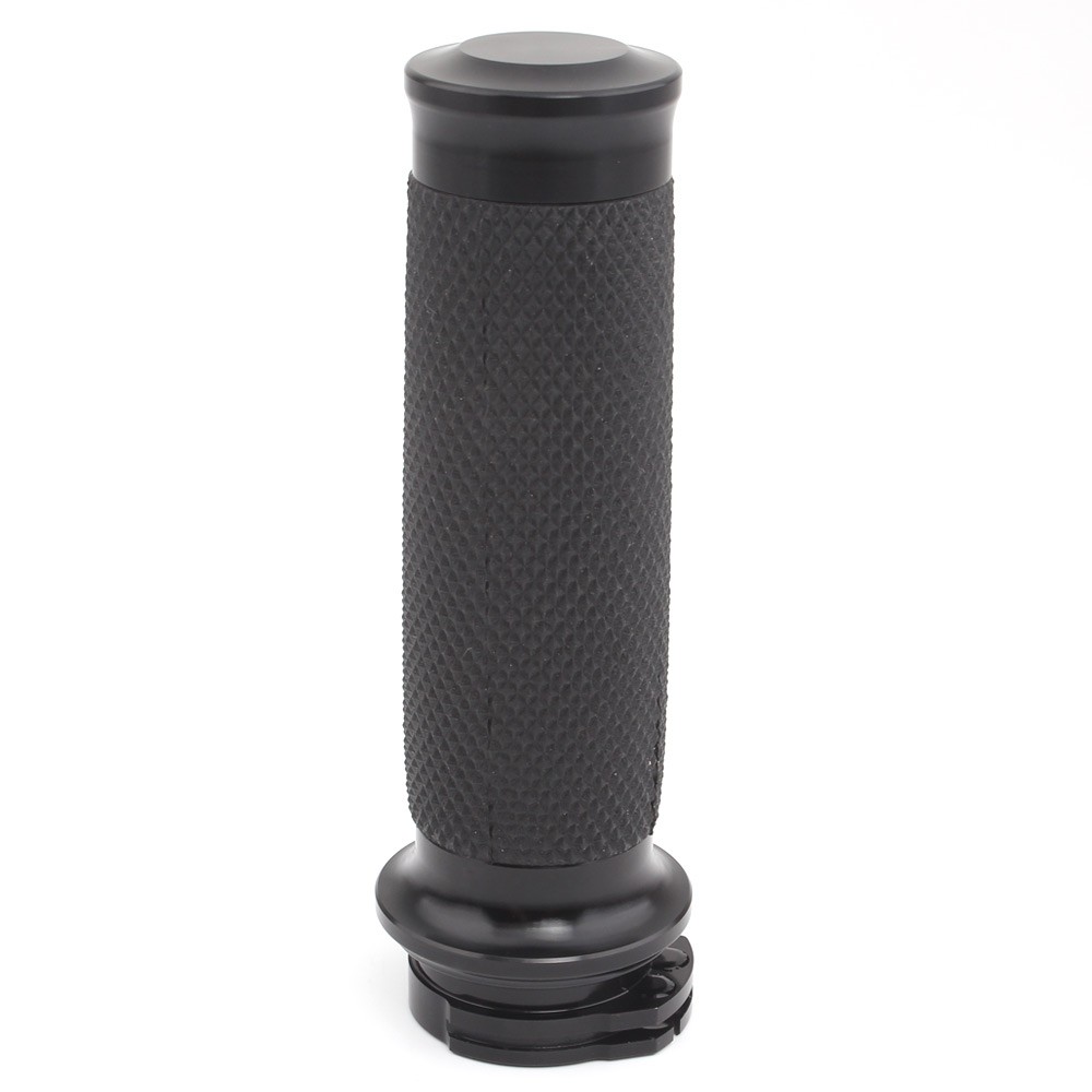 Black Hand Grips For Harley Glide Softail Sportster Breakout Cross Bones 1″ Bars