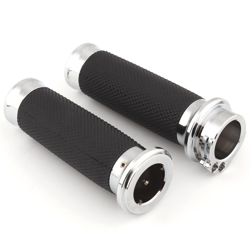 1″ Motorbike Black Handlebar Hand Grips For Harley Road King Softail Touring