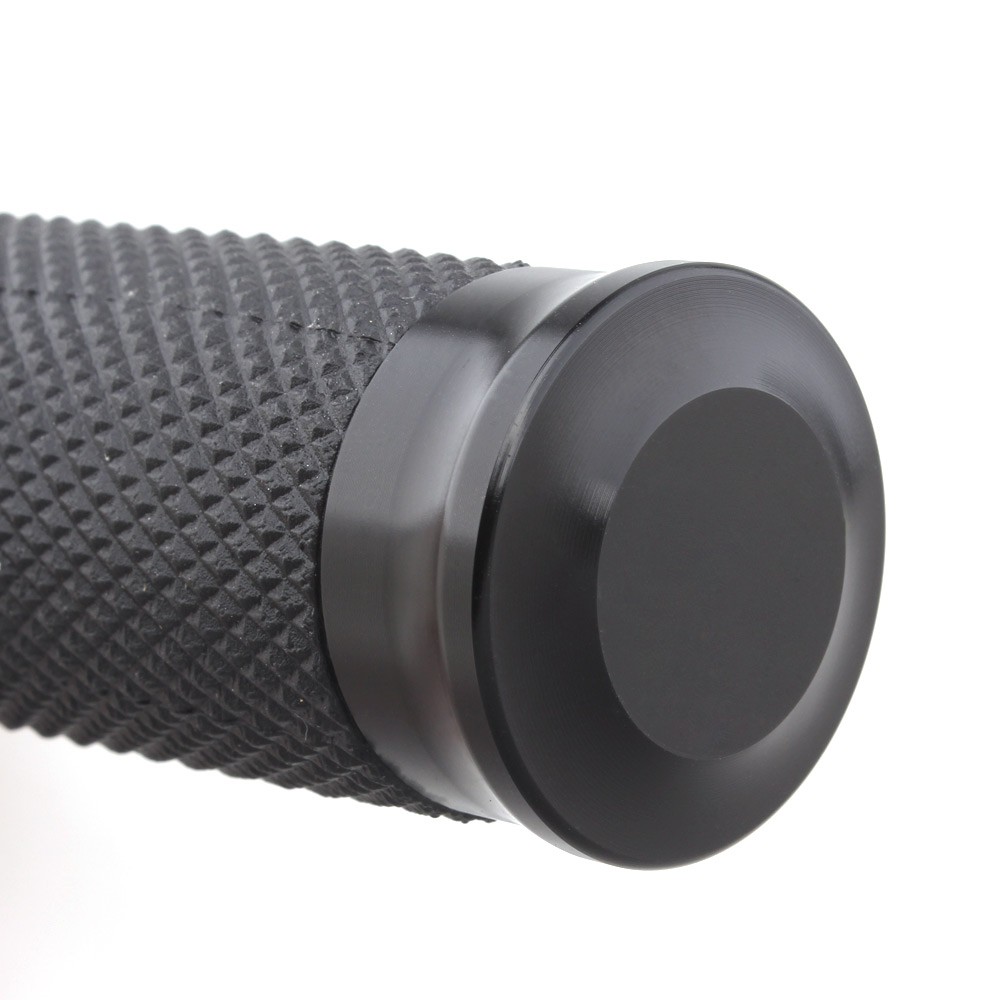Black Hand Grips For Harley Glide Softail Sportster Breakout Cross Bones 1″ Bars