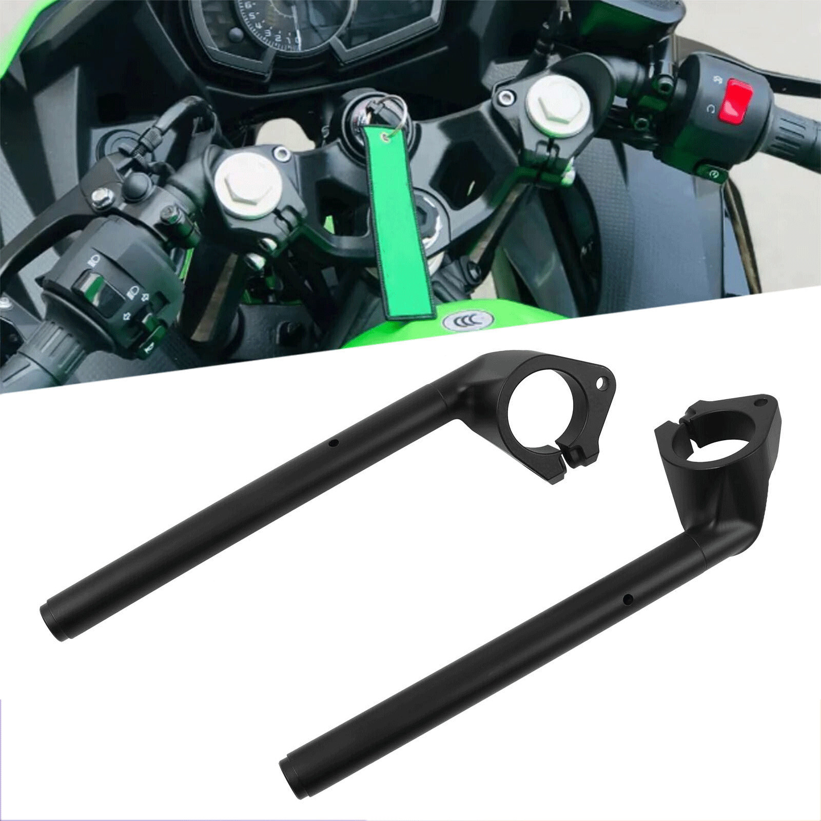 For Kawasaki Ninja 400 ABS 18-24 Ninja 500 SE 24-26 Handlebar Handle Bar Clip On