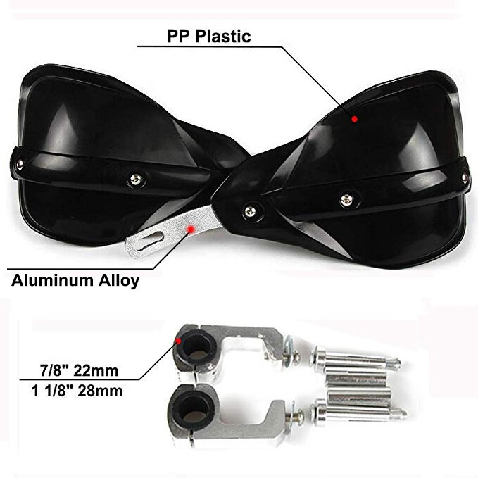 7/8″ 1 1/8″ Pit Dirt Bike Hand Guards Universal For ATV Motocross Off Road Black