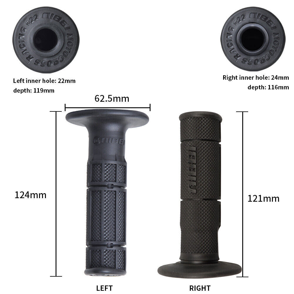 NIBBI 7/8″ 22mm Handlebar Hand Grip For Suzuki RM85 RM125 RM250 RMZ450 DRZ400SM