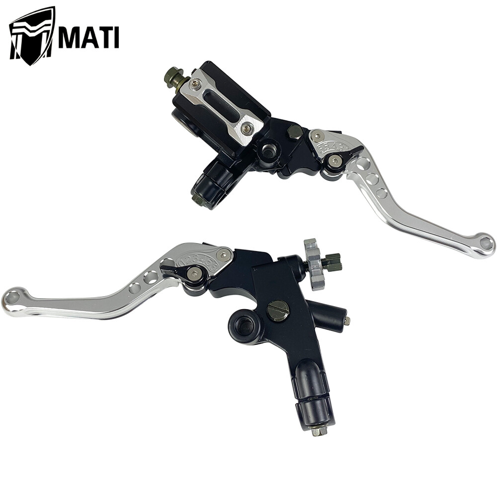 Universal 7/8″ CNC Motorcycle Handlebar Brake Master Cylinder & Clutch Lever Set