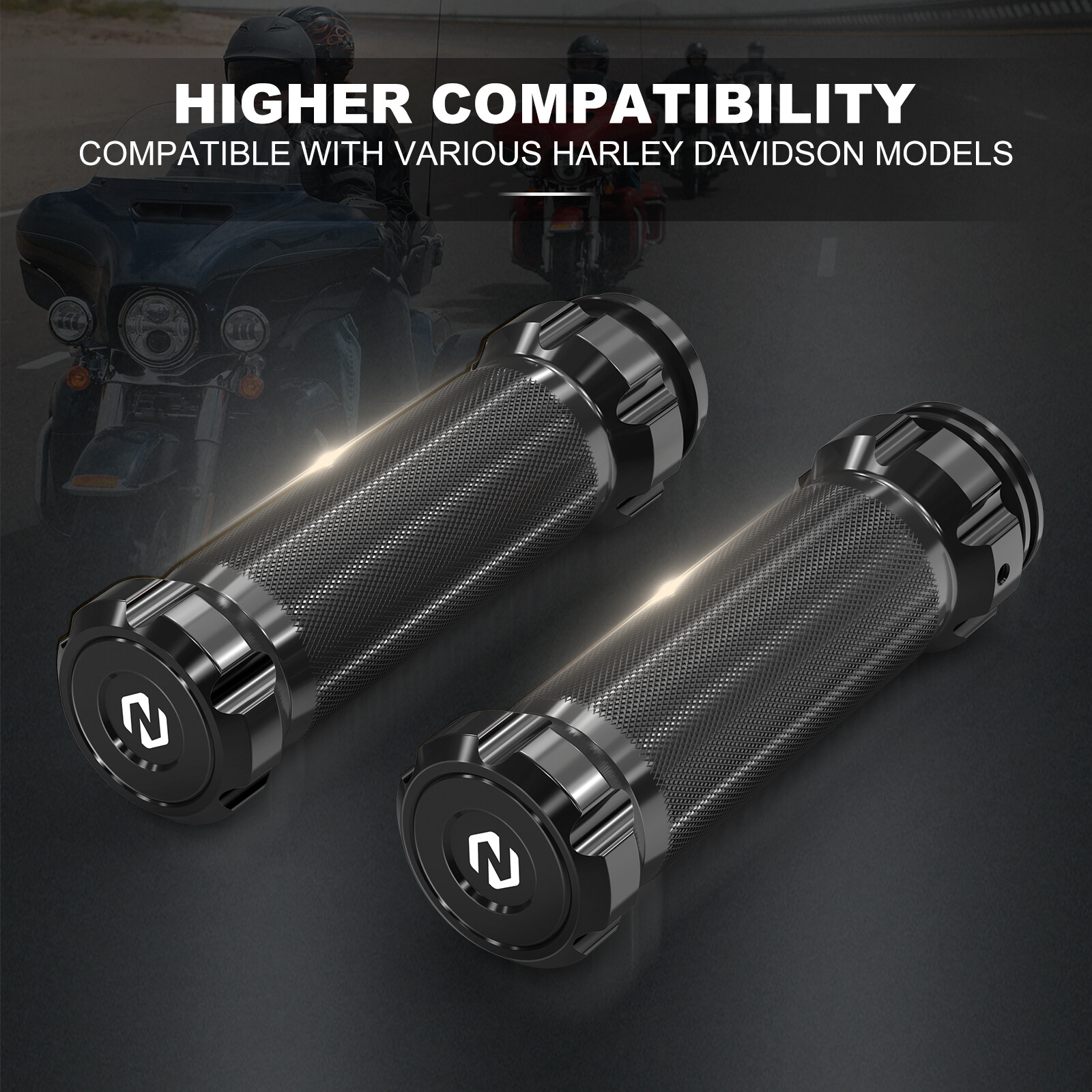 Anodized Handlebar Hand Grips For Harley Street Glide FLHX FLHXS FLHXST FLHXXX
