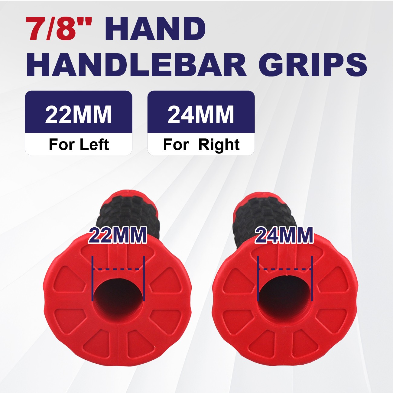2PCS 7/8″ 22mm Handlebar Grip Soft Rubber Comfort Racing Grips for CRF150F XR 50