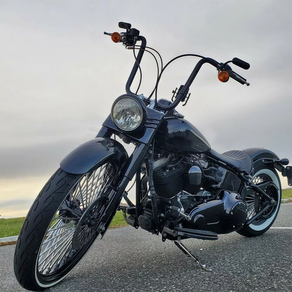 1 1/4” Fat 12” 14” 16” Rise Ape Hanger Handlebar Fit For Harley Sportster XL