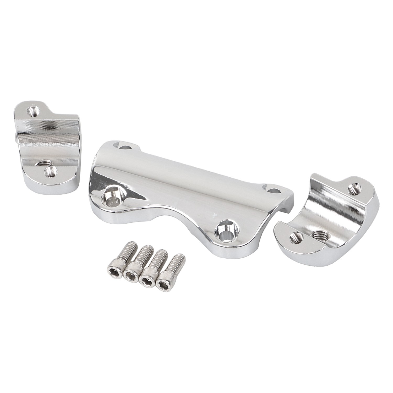 Aluminum Chrome 1.25″ Handlebar Riser Top Clamp For Harley CVO Road Glide FLTRX
