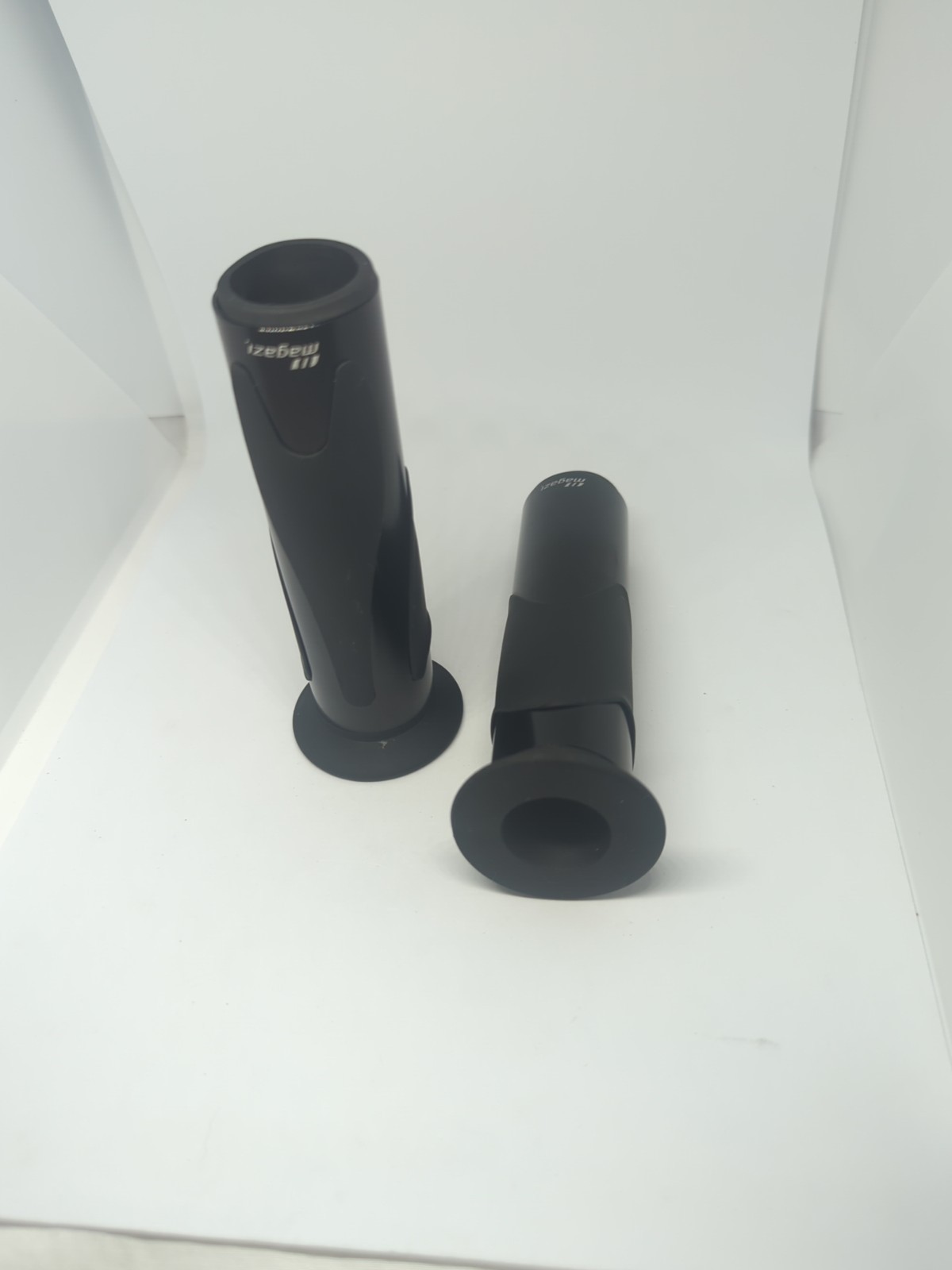 2x Lava Black Handlebar Grip (22mm+25mm) Rubber