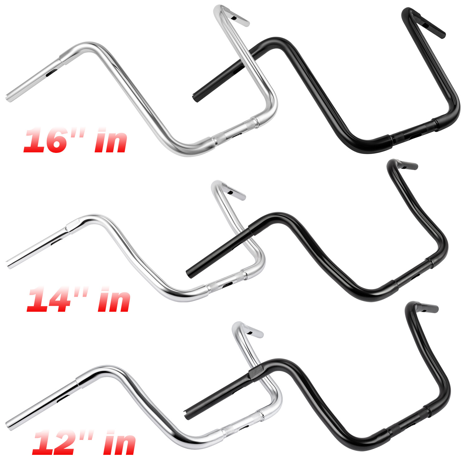 Rise 12″ 14″ 16″ 18″ APE Hanger Handlebar 1-1/4″ DNA Monster Fat Bars For Harley