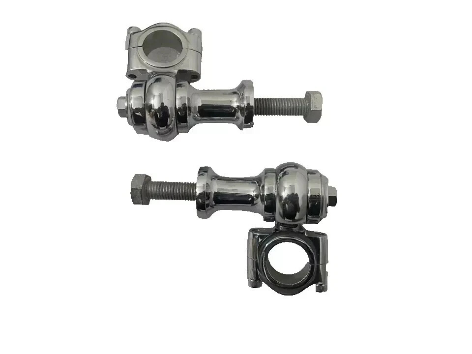 Handlebar Risers Clamp (2″ Rise Approx Fits Universal Motorcycle Brass Chrome 1″
