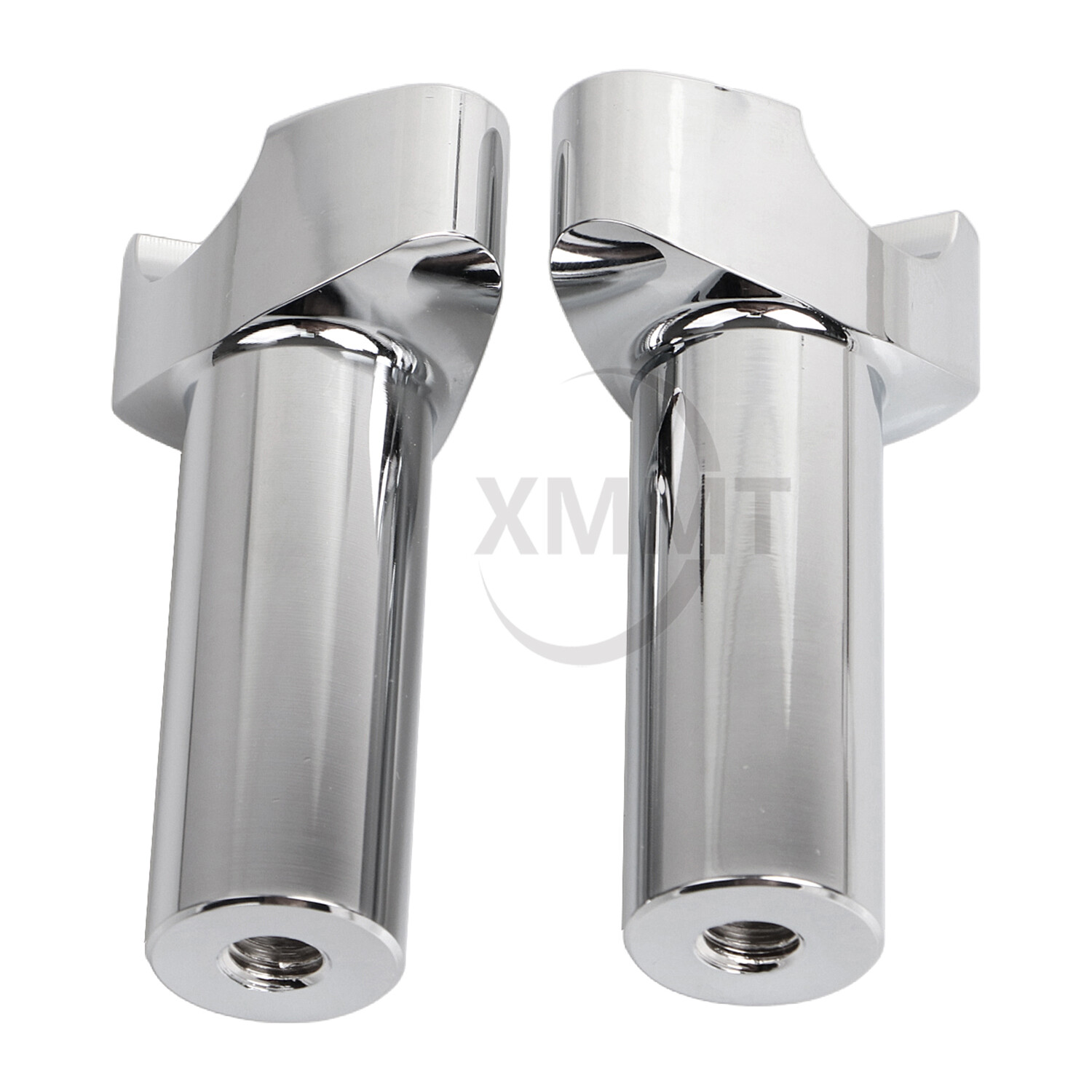 Chrome 4″ Handlebar Risers For Harley 1″ Bar Low Rider Road King Softail FXSTD