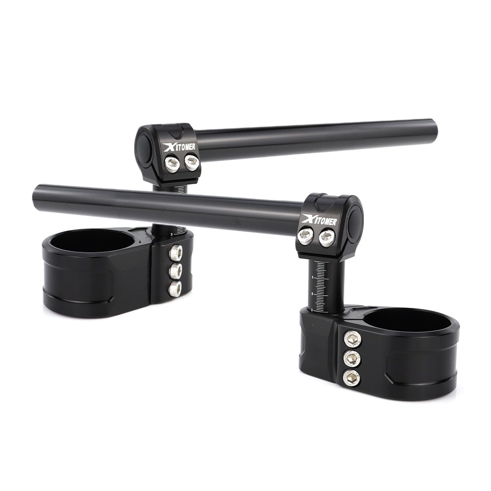 50mm Handlebar Adjustable Clip-On Aftermarket Fit For Honda Yamaha Ducati Suzuki