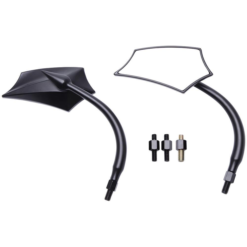 Black Motorcycle Mirrors For Harley Touring Street Glide Road King Softail XL883