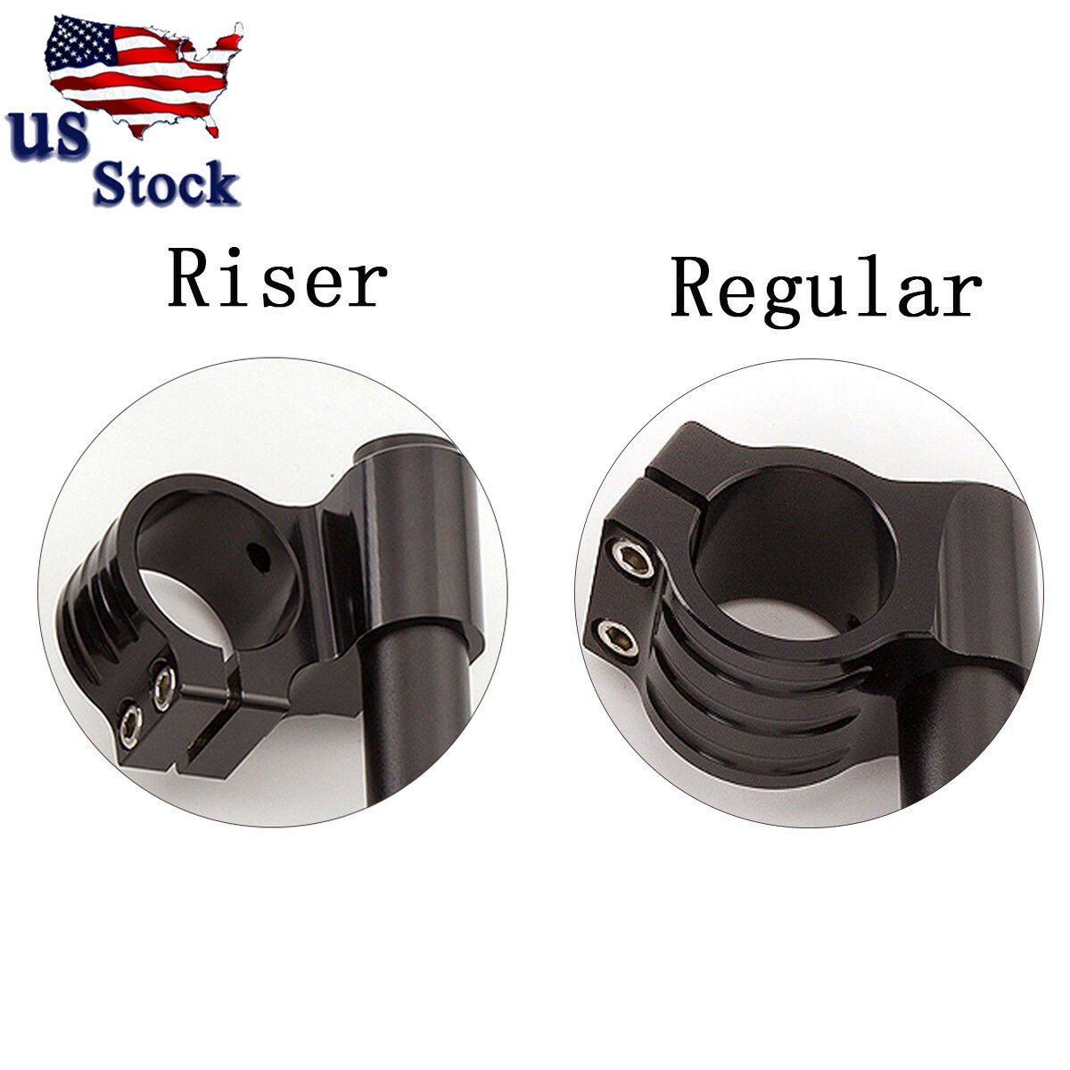 CNC 7/8″ 22mm Vortex Clip On Ons Handle Bars Handlebars Tube Motorcycle USA Pair