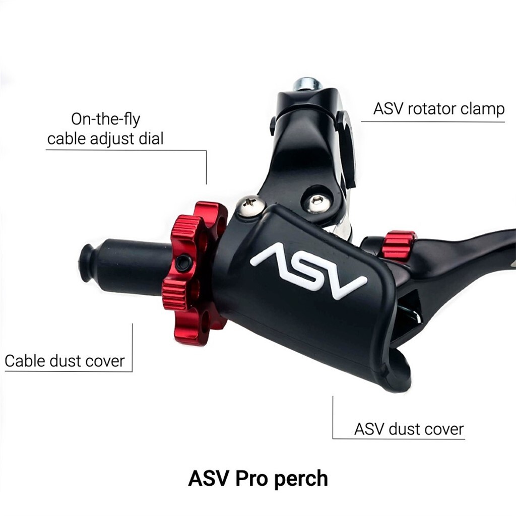 ASV Black F4 Short Brake + Clutch Lever with Pro Perch for Suzuki RM85 2019