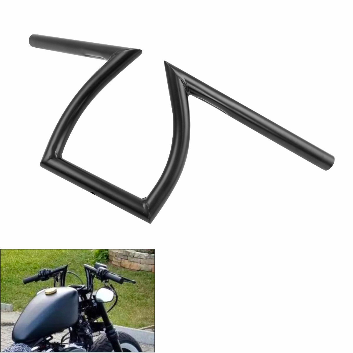 1″ Handlebars Z-Bars Fit For Harley Sportster XL 883 1200 Honda Yamaha