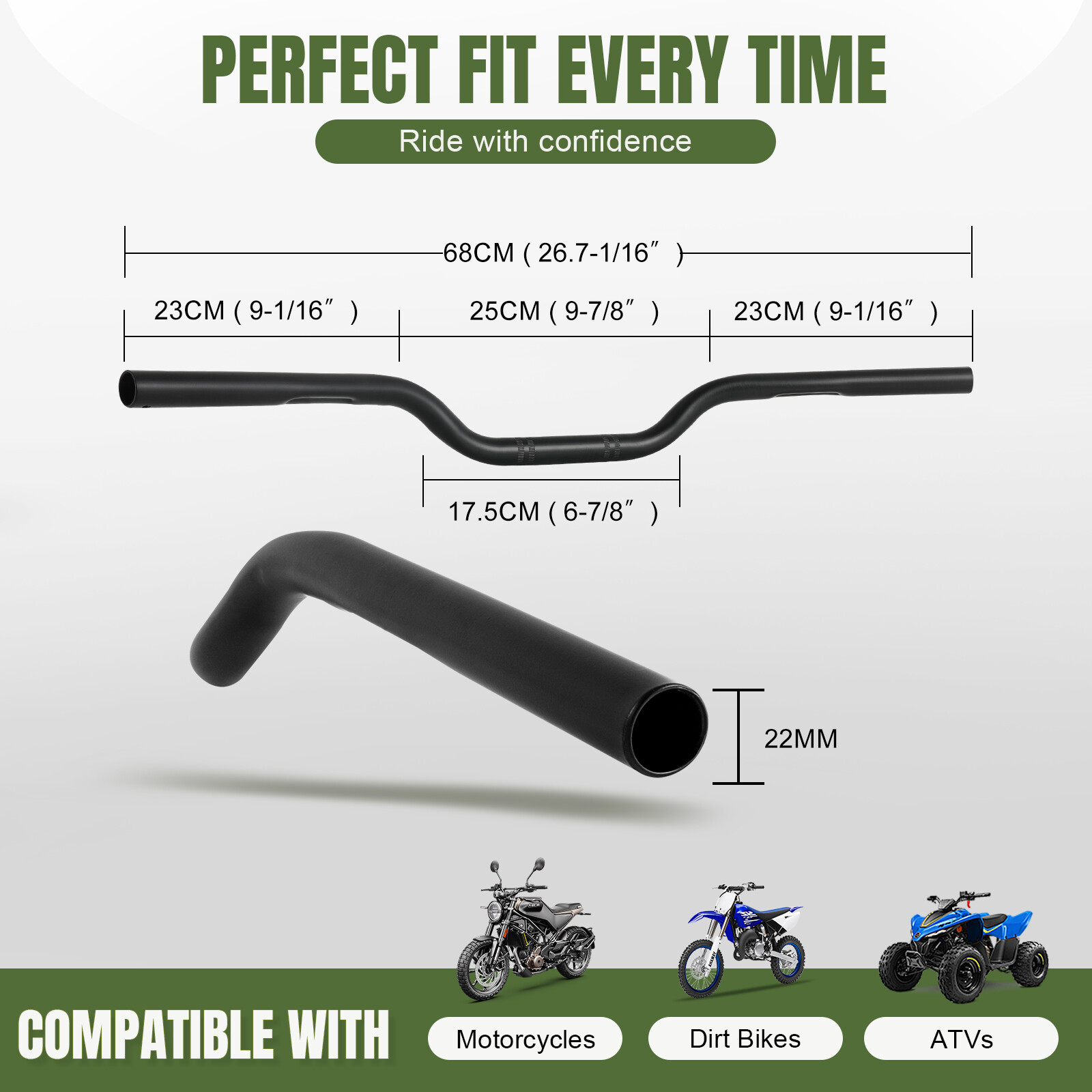 For Yamaha FZ6R FZ1 FZ6 FZ07 FZ600 FZ700 7/8″ 22mm Handlebar Tracker Drag Bar